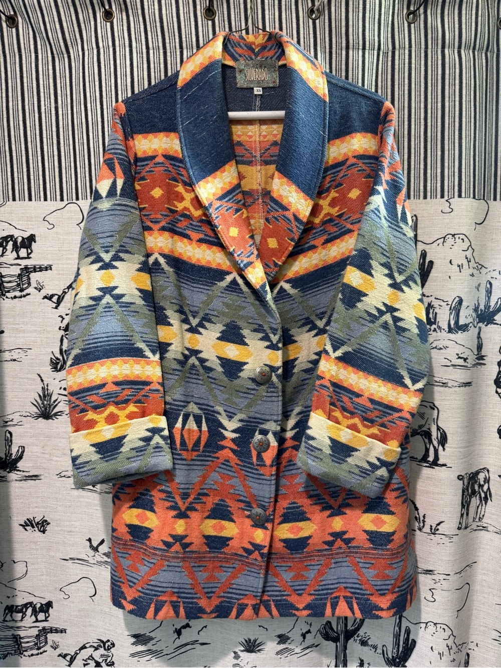 Silverado Southwestern Pea Coat - Multi-Color